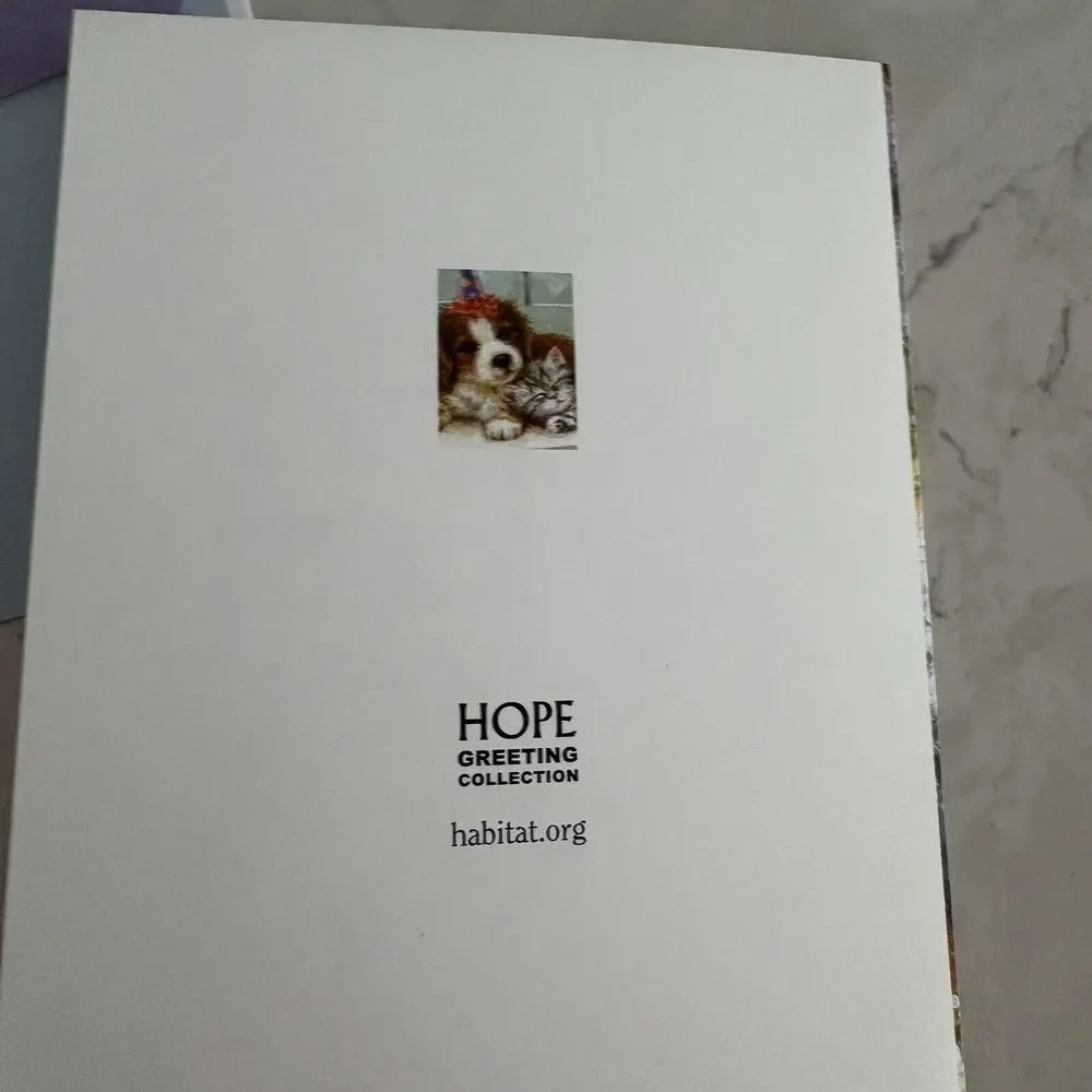 Cat & Dog Happy Birthday Card with Envelope Habitat Hope Greeting Collection - Picture 5 of 6